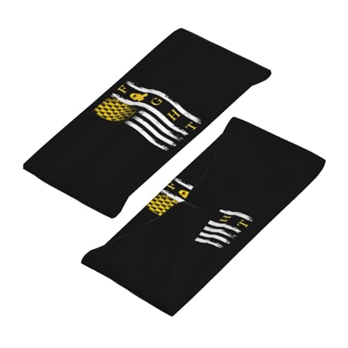 Childhood Cancer Awareness American Flag Adjustable Sports Headband Moisture Wicking Sweatband for Running Workout4