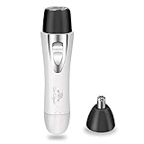 AmElegant Facial Hair Removal for Women - Painless Nose Hair Trimmer - Waterproof Rechargeable Porta