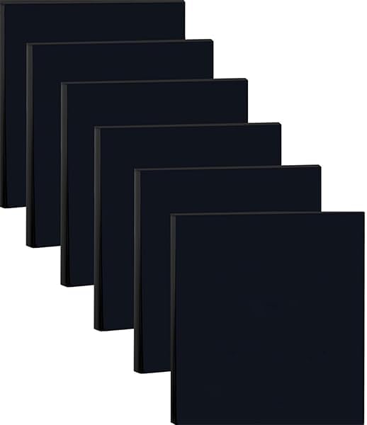 Notas adhesivas negras de 3 x 3 pulgadas, 6 blocs de notas autoadhesivas, 100 hojasbloc, almohadillas adhesivas estéticas para oficina, escuela,