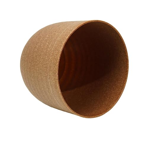Image of Verona Eco Series-5.5 Inch Eco-Friendly Natural Fiber Small Planters: Decorative Round Plant Pots Set of 2 for Indoor Home Living, Bedroom, Office, and Tabletop Decor (Brown)