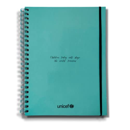 UNICEF - Cuaderno A4, Children Today, Azul Celadón Cover