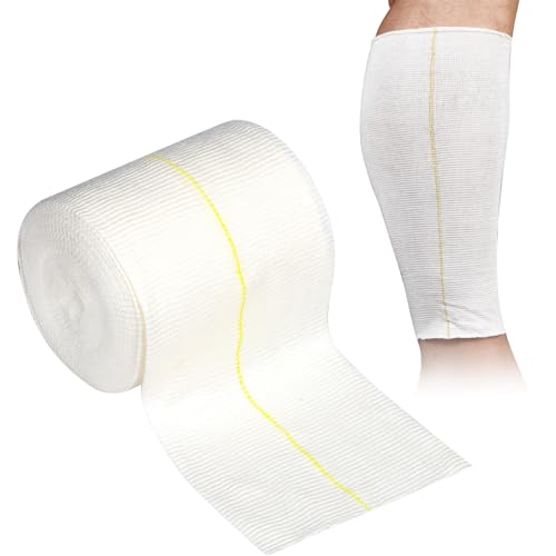 Bande élastique en forme de tube, 10,75 cm x 5 m, bandage à compression à 2 voies, pour genoux grands