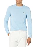 Lacoste Men's Long Sleeve Crewneck Cotton Jersey Sweater, PANORAMA, X-Small