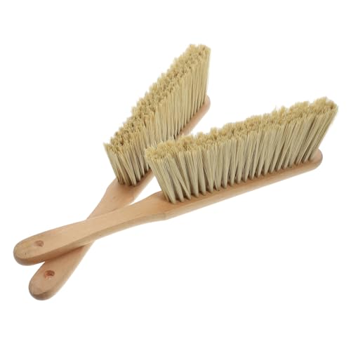 GALPADA 2pcs Wooden Dust Brush Handheld Soft Bristles for Home Cleaning for Sofa Bed and Kitchen Dusting Durable Poplar Handle Multi Functional Duster for Everyday Use
