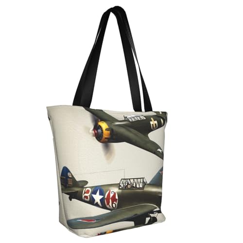 World War 2 Aircraft Airplane02 Print Comfortable Shoulder Bag Summer HandbagTravel Beach Work Daily Use Versatile Carry2