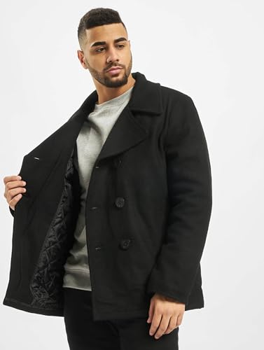 Brandit Pea Coat, Uomo, Black, L - 3