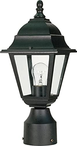 Nuvo 60/548 Outdoor Post Lantern, 14 x 6 Inches, 60 Watts/120 Volts, Black