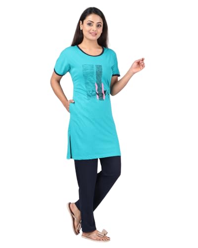 Image of URBAN TREES Women's Cotton Printed Night Suit Set of Top & Pajama Set || Night Suit Set