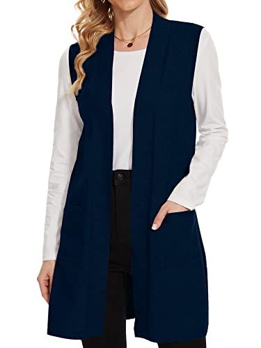 Image of Beautiful Nomad Sleeveless Cardigans for Women Long Sweater Vest