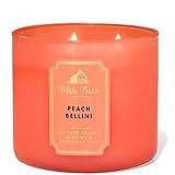 Bath and Body Works, White Barn 3-Wick Candle w/Essential Oils - 14.5 oz - 2021 Core Scents! (Peach...