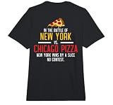 in the Battle of New York vs Chicago Pizza New York Wins by Comfort Colors Adult Heavyweight T-Shirt