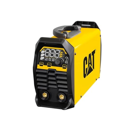 Soldador Inverter MMA 140A Digital Electrodos 1.6-3.2mm Compacto Acero Inoxidable Hierro Fundición Accesorios incluidos CAT