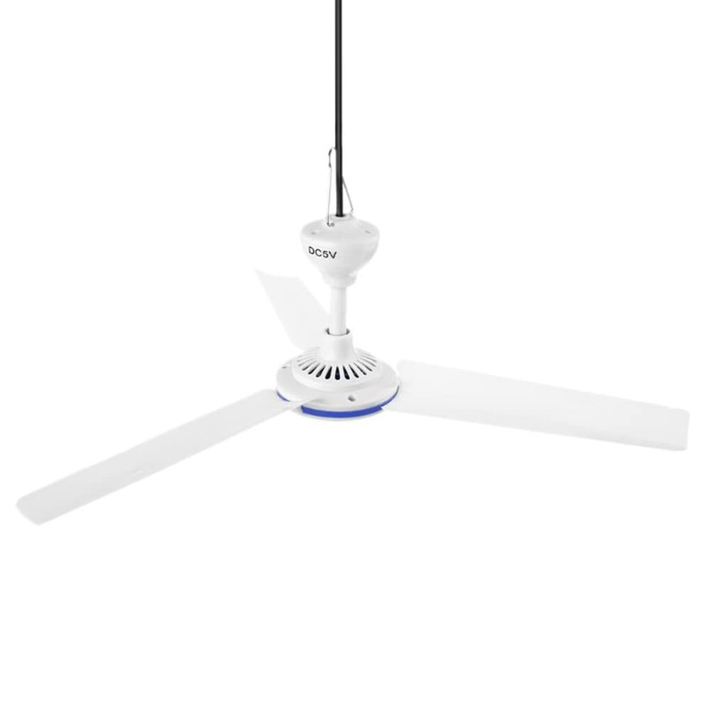 Ventilatore da soffitto USB 5 V 50 cm Ventilatore USB portatile Mini USB Appeso Ventilatori da tenda da campeggio per gazebo esterno Ventilatore a soffitto alimentato a batteria Design