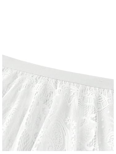 Verdusa Women's Plus Size Lace Long Skirts Elastic A Line Flowy Skirt Renaissance Maxi Skirt3