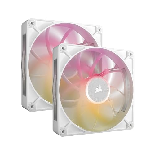 Image of CORSAIR iCUE Link RX140 MAX RGB 140mm PWM Thick Fans with iCUE Link System Hub - High-Static Pressure - Magnetic Dome Bearing - Dual Pack - White