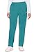Cherokee Women's Workwear Elastic Waist Cargo Scrubs Pant, Teal Blue, Medium
