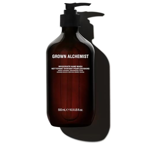 Grown Alchemist Invigorate Luxury Hand Wash - Orange, Cedarwood, Sage, Organic Hand Soap - Natural Vegan Bioactive Botanicals for Sensitive Skin, Moisturising, Hydrating - Liquid Gel Handwash
