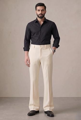 Image of Men's Trendy Bootcut Trousers - Modern Flared Fit | Premium Formal Pants