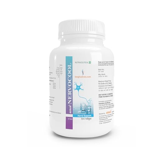 Image of Nervocool Nerve Support Supplement, 60 Tablets - Helps Reduce Pain, Numbness & Tingling in Hands & Feet due to Neuropathy