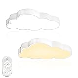 XMTECH 48W Wolken Deckenleuchte LED Ultradünne Dimmbar mit Fernbedienung Jungen Und Mädchen Cartoon Lampe, Deckenlampe für Kindergarten Schlafzimmer