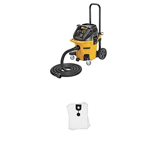DEWALT DWV012 10-Gallon Dust Extractor with Automatic Filter with DEWALT DWV9402 Fleece Bag for DWV012 Dust Extractor, 5-Pack