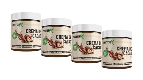 4 pack - Crema Proteica | PROTEINK KETTERER | – Crema proteica de Chocolate con Avellanas tostadas, Sin Azúcares añadidos y Sin Aceite de Palma con un 20% de proteína. 200g x 4