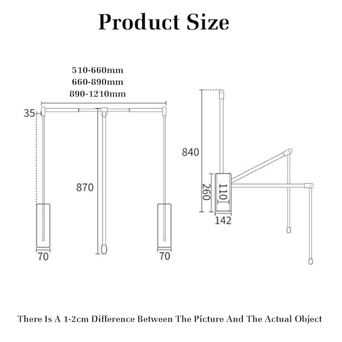 Tringle de penderie réglable Générique robuste pour organisation de chambre - 3