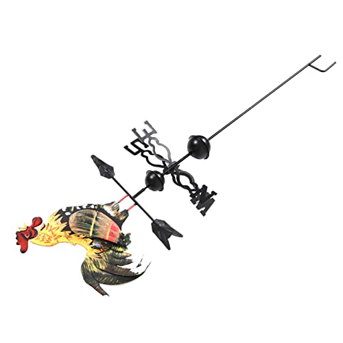 Girouette météorologique Yardwe pot de fleurs : instrument météo de jardin artisanale - 2