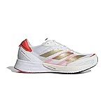 adidas damen adizero ubersonic 2w tennisschuhe Continental Gummisohle adidas Damen Adizero Adios 6 W Laufschuh, FTWR White Gold Met Solar Red, 37 1/3 EU