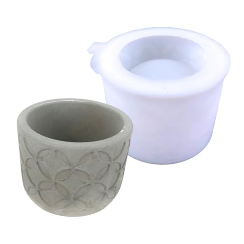 Concrete Flower Pot Silicone Mold Cylinder Plaster Succulent Plant Vase Cement Gypsum Mold DIY Storage Box Epoxy Resin Clay Mould