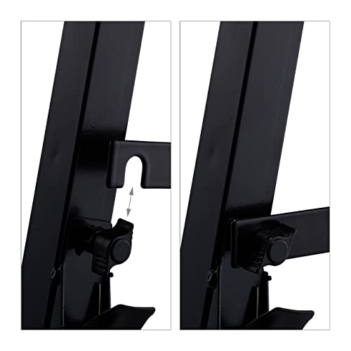 Relaxdays Work Trestle, Set of 2, H x D: 91.5 x 106 x 50 cm, Height-Adjustable, All-Purpose Trestle, Carry Handles, Folding Trestle, Orange - Image 8