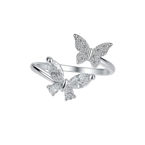 Image of Zarkan Silver 925 Hallmark Butterfly Rings
