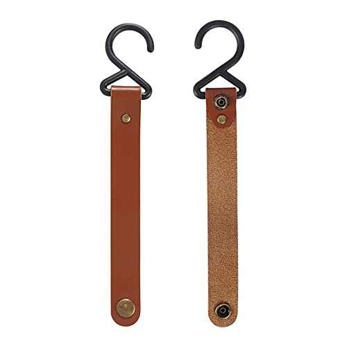 Homesen 4 PCS Gancho de PU para exterior antidesgaste Botão de metal Camping Caminhadas Pacote de Pi