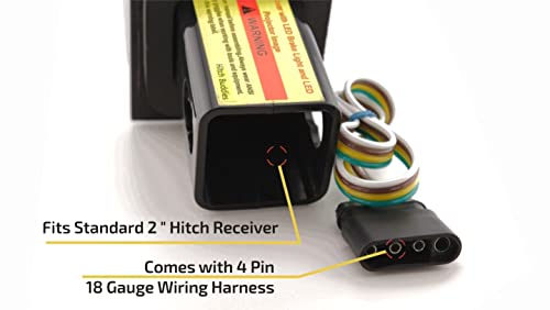 Hitch Buddies 2-Inch Trailer Hitch Cover With Led Projector Puddle Light/Running Light - A Unique Tow Hitch Cover For Trucks, (Frd-1) #TOP5