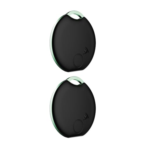 1PCS/2PCS/4PCS Tuya Buscador de Objetos Bluetooth, Tracker Smart Tag de billeteras Luggage Dog Anti-Prass Compatible con iOS y Android Wireless Locator Localizador de Objetos Bluetooth (Black, 2PCS)