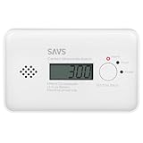 SAVS C10 CO Melder - Kohlenmonoxid Melder & Alarm-Monitor für Heim & Büro - Integrierte CO Melder 10 Jahre Batterie - Moderne Sensortechnologie - LCD-Display - Wandmontage oder Aufstellung