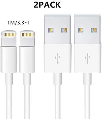 2Pack Phone Charger to USB Cable (White 1M/3.3FT) Original Certified