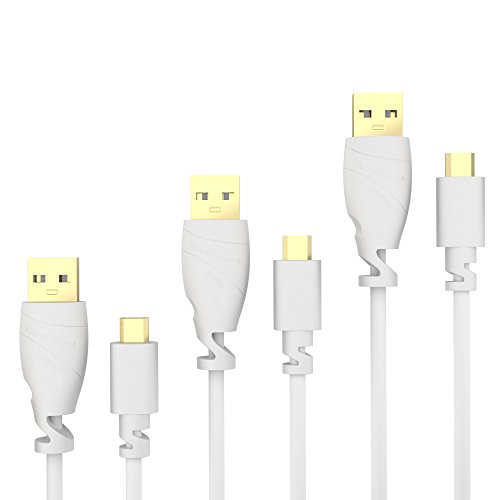 Kabeldirekt – 3 X 1M Cavo Micro Usb (Usb 2.0, Connettore Usb A A Connettore Micro Usb B, Per La Carica E La Sincronizzazione, Bianco), Top Series