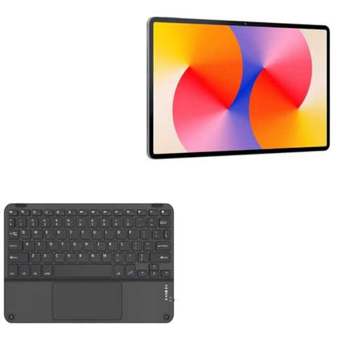 BoxWave Keyboard Compatible with Huawei Matepad SE 11 - SlimKeys Bluetooth Keyboard with Trackpad, Portable Slim TouchPad - Jet Black