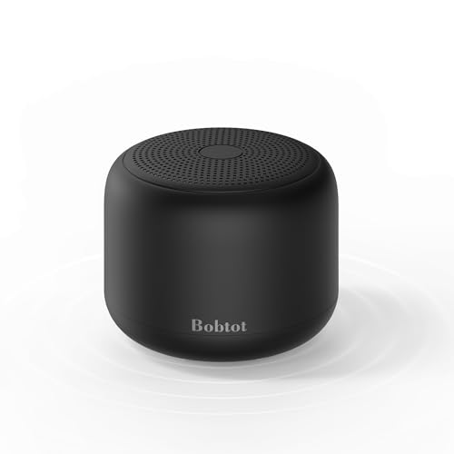 Bobtot Portable Bluetooth Speakers with Strap Easy to Carry, Wireless IPX5 Waterproof Mini Speaker with Loud Stereo Sound, 20 Hours Playtime, Rechargeable Battery, Built-in Microphone, Black by Bobtot - Used condition - US$21.84