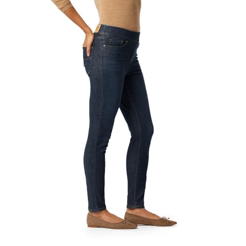 Levi Strauss Signature Gold Women's Totally Shaping Pull-on Skinny Jeans Mid-Rise Stretch Denim (Available in Plus Size), Blue Rhythm, 8 Medium