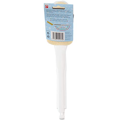 Image of Bathroom Sponge on Handle, White, 1PK