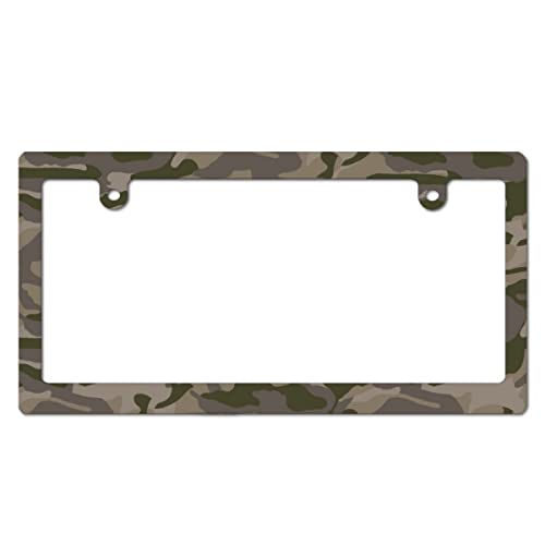 ナンバーフレーム カモフラージュ 迷彩 ナンバープレートフレーム 車用 前後2枚セット ナンバーフレームセット ナンバー 外装 タグホルダー 掛けやすい 錆びにくい アクセントナンバー 装飾ボーダー 車外用品 汎用 カー用品 スリム 普通車 軽自動車適用