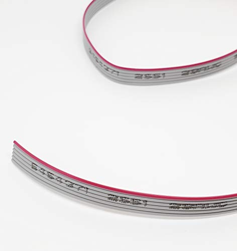 Cable de cinta plana de 6 conductores, pines IDC de 1,27 mm y 50 pies de largo
