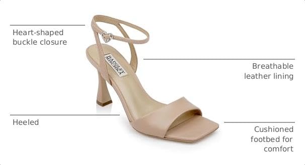 Image of Badgley Mischka Women's Cady Sandals With Heart-shaped Buckle