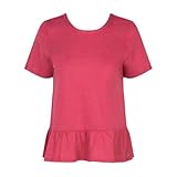 freeman porter femme droit 100% POLYURETHANE Freeman T. Porter - T-shirt rouge chiné pour femme coupe droite - Taille m