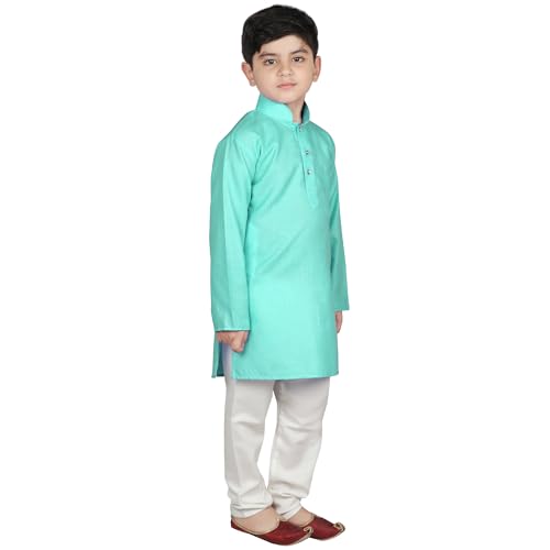 Image of SG YUVRAJ Raw Silk Kurta Set for Boys