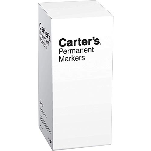 Carter's Permanent Markers, Large Chisel Tip, Black, Total 12 EA, Sold as 1 Carton by Carter's - Used condition - US$11.35