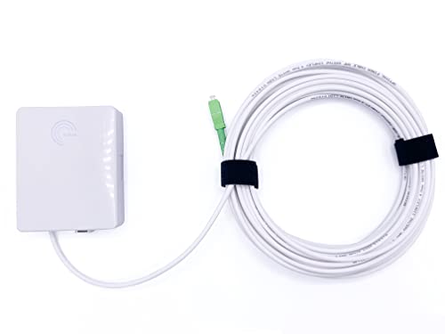 Elfcam®   50 metros Cable de fibra óptica SC/APC a SC/APC Simplex Monomodo (4,0 mm), equipado con un PTO para Fibra, alargador utilizado para mover la caja de fibra, sin menoscabo de flujo