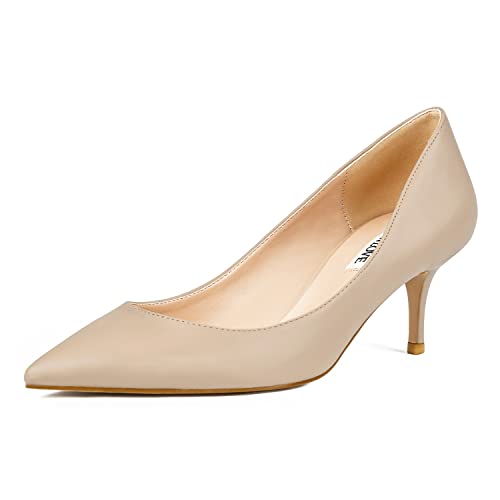 JOY IN LOVE Women's Shoes Low Heels Pointy Toe Kitten